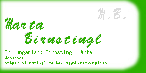 marta birnstingl business card
